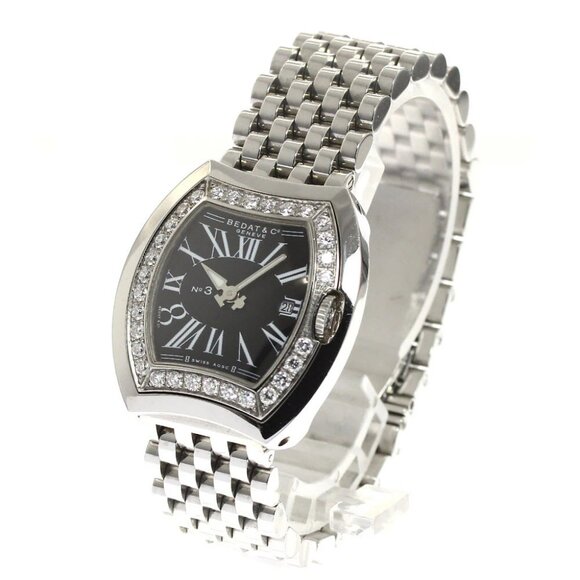 BEDAT&Co No.3 Tonneau Watch date black Dial Quartz Ladies - Picture 2 of 6